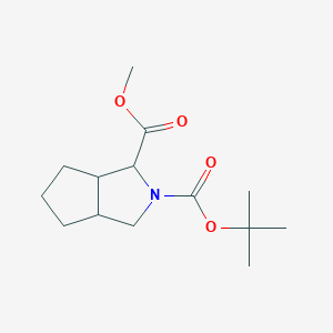 molecular formula C14H23NO4 B12295248 2-O-tert-butyl 3-O-methyl 3,3a,4,5,6,6a-hexahydro-1H-cyclopenta[c]pyrrole-2,3-dicarboxylate 