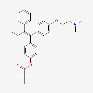 molecular formula C31H37NO3 B12295292 [4-[(E)-1-[4-[2-(dimethylamino)ethoxy]phenyl]-2-phenylbut-1-enyl]phenyl] 2,2-dimethylpropanoate 