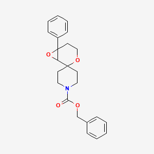 molecular formula C23H25NO4 B12295330 Benzyl 6-phenyl-3,7-dioxaspiro[bicyclo[4.1.0]heptane-2,4'-piperidine]-1'-carboxylate 