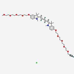 molecular formula C47H67ClN2O10 B12295339 N-methyl-N'-methyl-O-(m-PEG4)-O'-(propargyl-PEG4)-Cy5 