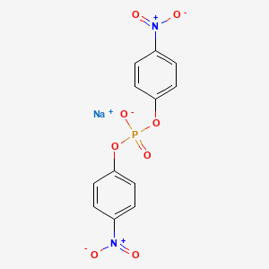 molecular formula C12H9N2NaO8P B1229552 Bis(4-Nitrophenyl)phosphoric acid sodium CAS No. 4043-96-3