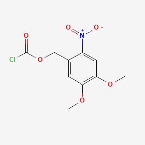 molecular formula C10H10ClNO6 B1229601 4,5-Dimethoxy-2-nitrobenzyl carbonochloridate CAS No. 42855-00-5
