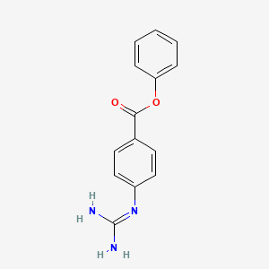 molecular formula C14H13N3O2 B1229629 Phenyl 4-guanidinobenzoate CAS No. 35695-21-7