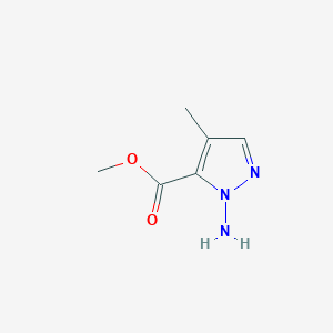 molecular formula C6H9N3O2 B122963 methyl 1-amino-4-methyl-1H-pyrazole-5-carboxylate CAS No. 150017-56-4