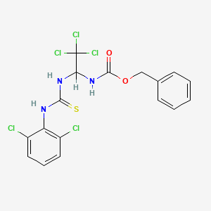 N-[2,2,2-trichloro-1-[[(2,6-dichloroanilino)-sulfanylidenemethyl]amino]ethyl]carbamic acid (phenylmethyl) ester