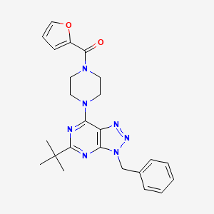 [4-[5-Tert-butyl-3-(phenylmethyl)-7-triazolo[4,5-d]pyrimidinyl]-1-piperazinyl]-(2-furanyl)methanone