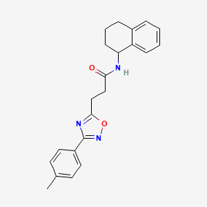 3-[3-(4-methylphenyl)-1,2,4-oxadiazol-5-yl]-N-(1,2,3,4-tetrahydronaphthalen-1-yl)propanamide