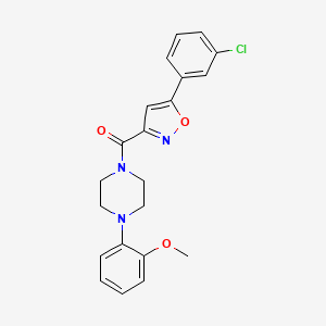 [5-(3-Chlorophenyl)-3-isoxazolyl]-[4-(2-methoxyphenyl)-1-piperazinyl]methanone