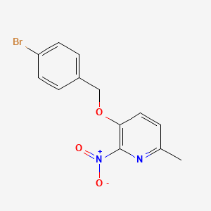 3-[(4-Bromophenyl)methoxy]-6-methyl-2-nitropyridine