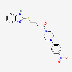 4-(1H-benzimidazol-2-ylthio)-1-[4-(4-nitrophenyl)-1-piperazinyl]-1-butanone