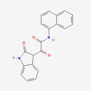 N-(1-naphthalenyl)-2-oxo-2-(2-oxo-1,3-dihydroindol-3-yl)acetamide