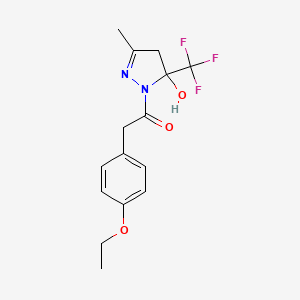 2-(4-ethoxyphenyl)-1-[5-hydroxy-3-methyl-5-(trifluoromethyl)-4H-pyrazol-1-yl]ethanone