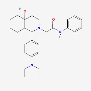 2-[1-[4-(diethylamino)phenyl]-4a-hydroxy-1,3,4,5,6,7,8,8a-octahydroisoquinolin-2-yl]-N-phenylacetamide
