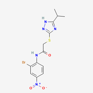 N-(2-bromo-4-nitrophenyl)-2-[(5-propan-2-yl-1H-1,2,4-triazol-3-yl)thio]acetamide
