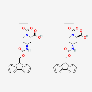 molecular formula C52H60N4O12 B12297061 rel-(2S,4S)-4-((((9H-fluoren-9-yl)methoxy)carbonyl)amino)-1-(tert-butoxycarbonyl)piperidine-2-carboxylic acid 