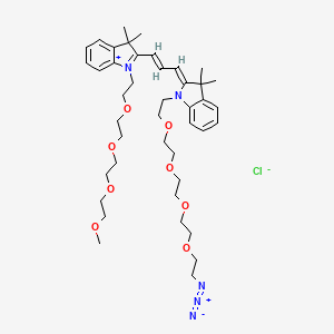 N-(m-PEG4)-N'-(azide-PEG4)-Cy3