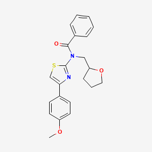 molecular formula C22H22N2O3S B1229711 N-[4-(4-methoxyphenyl)-2-thiazolyl]-N-(2-oxolanylmethyl)benzamide 