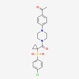 1-[4-[4-[[1-(4-Chlorophenyl)sulfonylcyclopropyl]-oxomethyl]-1-piperazinyl]phenyl]ethanone