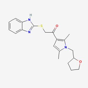 2-(1H-benzimidazol-2-ylthio)-1-[2,5-dimethyl-1-(2-oxolanylmethyl)-3-pyrrolyl]ethanone