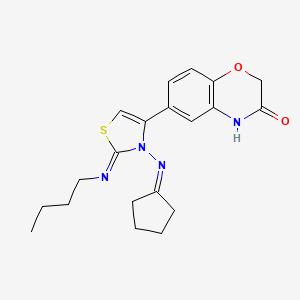 6-[2-butylimino-3-(cyclopentylideneamino)-4-thiazolyl]-4H-1,4-benzoxazin-3-one