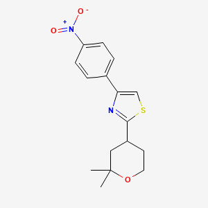 Thiazole, 4-(4-nitrophenyl)-2-(tetrahydro-2,2-dimethyl-2H-pyran-4-yl)-