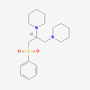 1-[3-(Benzenesulfonyl)-2-(1-piperidinyl)propyl]piperidine