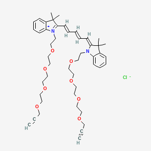N,N'-bis-(propargyl-PEG4)-Cy5