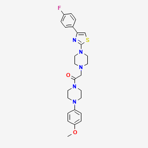 2-[4-[4-(4-Fluorophenyl)-2-thiazolyl]-1-piperazinyl]-1-[4-(4-methoxyphenyl)-1-piperazinyl]ethanone