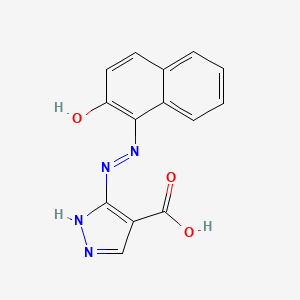 1H-Pyrazole-4-carboxylic acid, 3-((2-hydroxy-1-naphthalenyl)azo)-