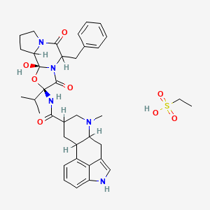 molecular formula C37H47N5O8S B1229750 Ergotoxine, dihydro-, monoethanesulfonate (salt) CAS No. 1401-12-3