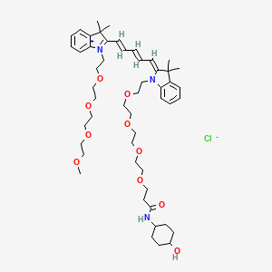molecular formula C51H76ClN3O10 B12297604 N-(m-PEG4)-N'-(4-Hydroxycyclohexyl-1-amido-PEG4)-Cy5 
