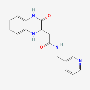 2-(3-oxo-2,4-dihydro-1H-quinoxalin-2-yl)-N-(3-pyridinylmethyl)acetamide