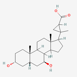 molecular formula C24H38O4 B1229772 Norcypro-udca CAS No. 95498-96-7