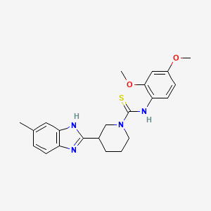 N-(2,4-dimethoxyphenyl)-3-(6-methyl-1H-benzimidazol-2-yl)-1-piperidinecarbothioamide