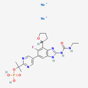 molecular formula C21H26FN6Na2O6P B12297940 Fobrepodacin disodium 