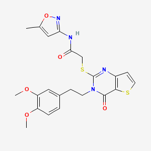 2-[[3-[2-(3,4-dimethoxyphenyl)ethyl]-4-oxo-2-thieno[3,2-d]pyrimidinyl]thio]-N-(5-methyl-3-isoxazolyl)acetamide