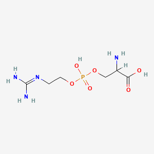 molecular formula C6H15N4O6P B1229811 O-[(2-carbamimidamidoethoxy)(hydroxy)phosphoryl]serine 