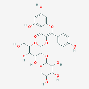 molecular formula C26H28O15 B12298159 4H-1-Benzopyran-4-one, 5,7-dihydroxy-2-(4-hydroxyphenyl)-3-[(2-O-beta-D-xylopyranosyl-beta-D-galactopyranosyl)oxy]- CAS No. 83144-68-7