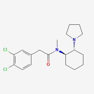 molecular formula C19H26Cl2N2O B1229822 trans-3,4-Dichloro-N-methyl-N-[2-(1-pyrrolidinyl)cyclohexyl]-benzeneacetamide CAS No. 67198-13-4