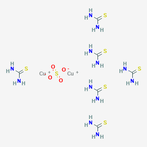molecular formula C6H24Cu2N12O4S7 B1229824 Copper(I)-tris(thiourea) CAS No. 22229-11-4