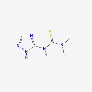 molecular formula C5H9N5S B1229825 N,N-Dimethyl-N'-1H-1,2,4-triazol-3-YL-thiourea CAS No. 72601-96-8