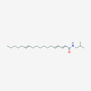 molecular formula C22H39NO B12298377 (2E,4E,12Z)-N-(2-Methylpropyl)-2,4,12-octadecatrienamide CAS No. 151391-69-4