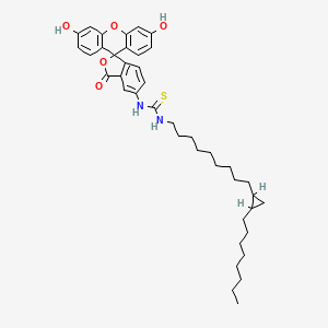 molecular formula C41H52N2O5S B1229851 1-(3',6'-Dihydroxy-3-oxospiro[2-benzofuran-1,9'-xanthene]-5-yl)-3-[9-(2-octylcyclopropyl)nonyl]thiourea CAS No. 66165-51-3