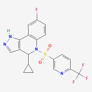 molecular formula C19H14F4N4O2S B12298570 ELND 007 