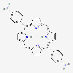 molecular formula C32H24N6 B12298662 4,4'-(Porphyrin-5,15-diyl)dianiline 