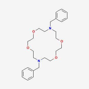 molecular formula C26H38N2O4 B1229881 7,16-Dibenzyl-1,4,10,13-tetraoxa-7,16-diazacyclooctadecane CAS No. 69703-25-9