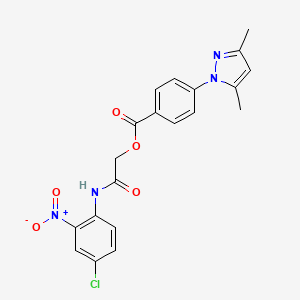 4-(3,5-Dimethyl-1-pyrazolyl)benzoic acid [2-(4-chloro-2-nitroanilino)-2-oxoethyl] ester