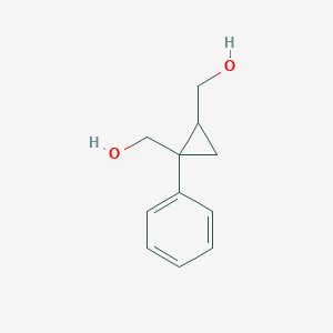 molecular formula C11H14O2 B12299099 [(1S2R)-2-(hydroxymethyl)-1-phenylcyclopropyl]methanol 