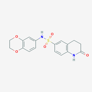 N-(2,3-dihydro-1,4-benzodioxin-6-yl)-2-oxo-3,4-dihydro-1H-quinoline-6-sulfonamide
