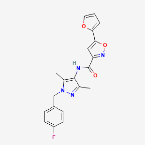 N-[1-[(4-fluorophenyl)methyl]-3,5-dimethyl-4-pyrazolyl]-5-(2-furanyl)-3-isoxazolecarboxamide